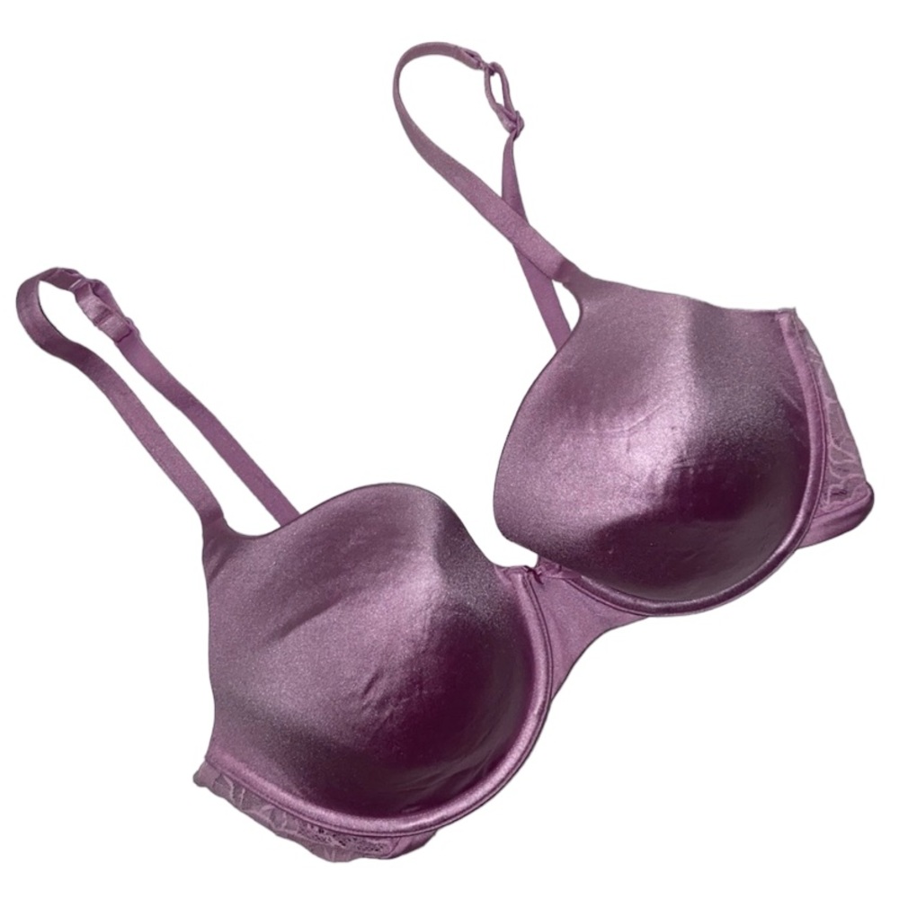 Victoria’s Secret l Y2K 2004 Satin Lavender Bra Size 36DD